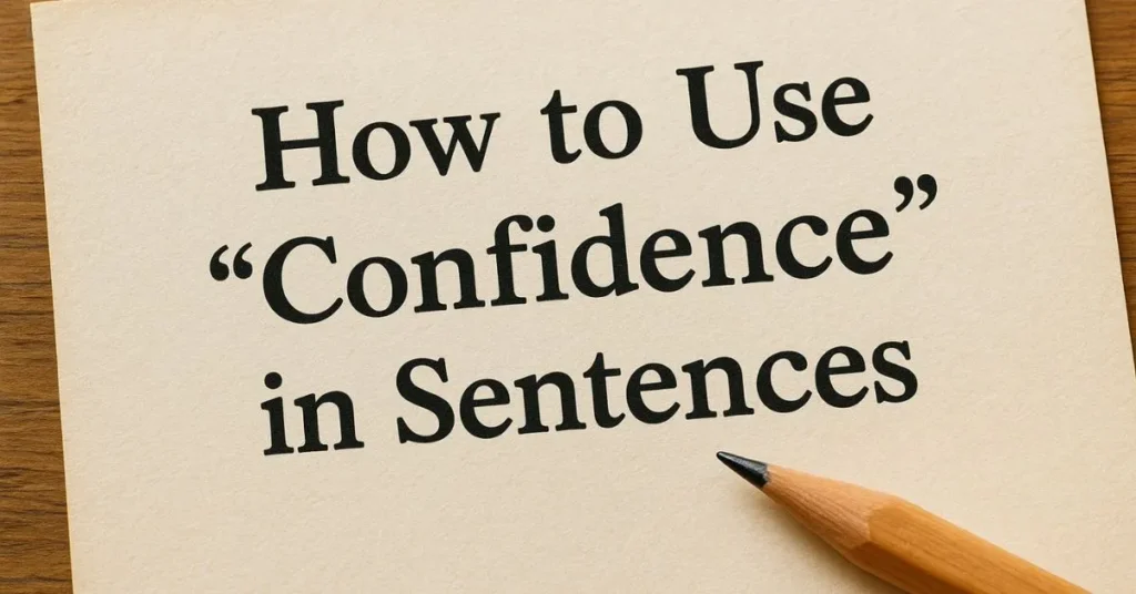 Confidence” in Sentences 