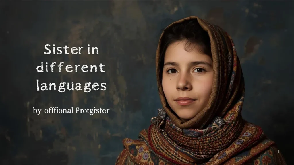 Say Sister in Different Languages