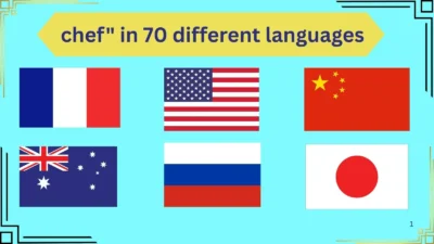 chef" in 70 different languages