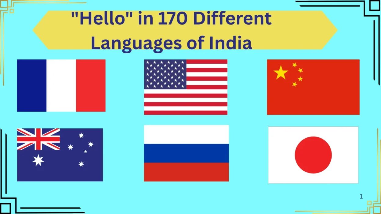 "Hello" in 170 Different Languages of India