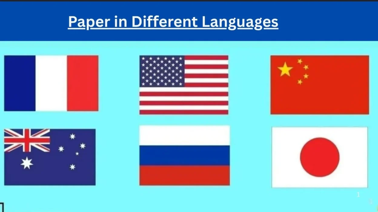 Paper in Different Languages