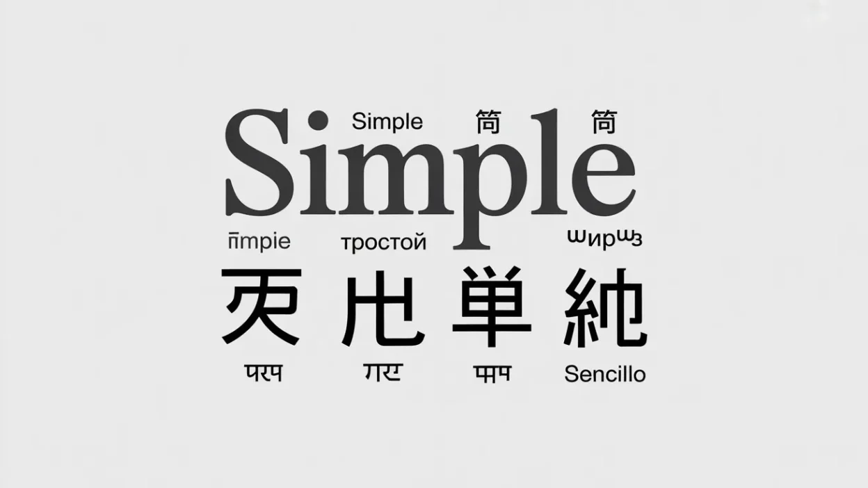 Simple in Different Languages